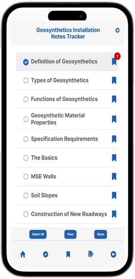 Geosynthetics Installation Notes Screen Shot